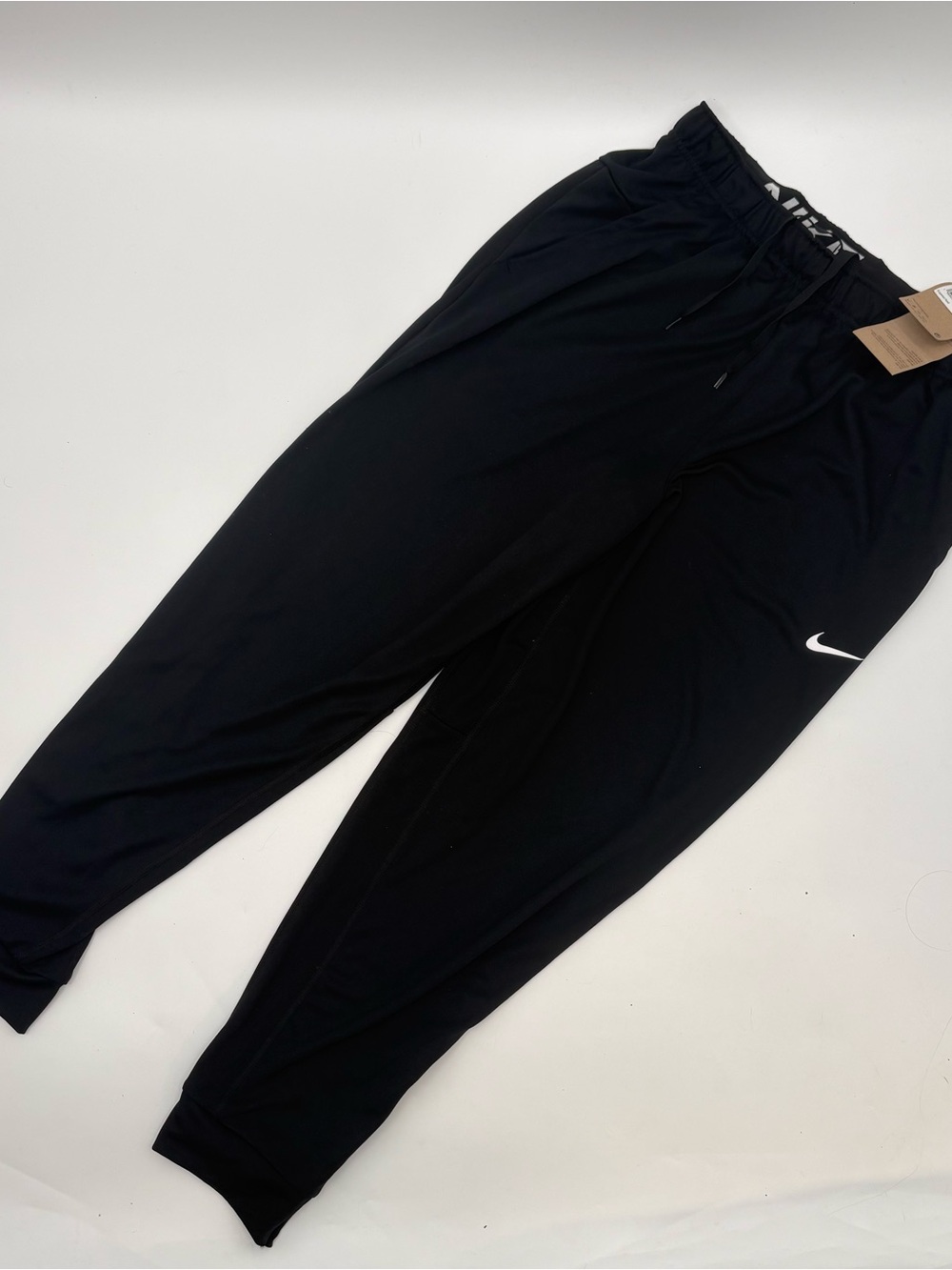 Nike Black Joggers with White Swoosh